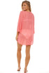 V-NECK PLACKET BELL SLEEVE TUNIC - GOFRET